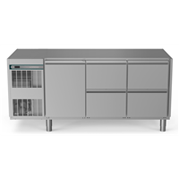 Crio Line HP - Refrigerated Counter - 440lt, 1-Door, 4x1/2 Drawers, No Top