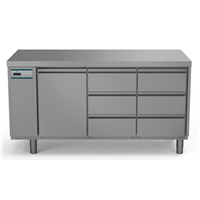 Crio Line HP - Refrigerated Counter - 440lt, 1-Door, 6x1/3 Drawers, Remote