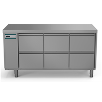 Crio Line HP - Refrigerated Counter - 440lt, 6x1/2 Drawers, Remote