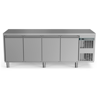 Crio Line HP - Refrigerated Counter - 590lt, 4-Door, Right Cooling Unit