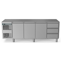Crio Line HP - Refrigerated Counter  - 590lt, 3-Door, 3x1/3 Drawers, No Top