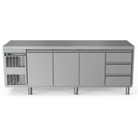 Crio Line HP - Refrigerated Counter - 590lt, 3-Door,  3x1/3 Drawers