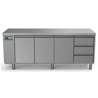 Crio Line HP - Refrigerated Counter - 590lt, 3-Door, 3x1/3 Drawers, Remote