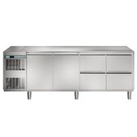 Crio Line HP - Refrigerated Counter - 590lt, 2-Door, 4x1/2 Drawers, No Top