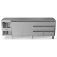 Crio Line HP - Refrigerated Counter - 590lt, 2-Door, 6x1/3 Drawers, No Top