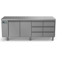 Crio Line HP - Refrigerated Counter - 590lt, 2-Door, 6x1/3 Drawers, Remote