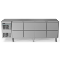 Crio Line HP - Refrigerated Counter - 590lt, 8x1/2 Drawers, No Top