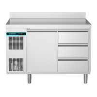 CRIO Line CP - 1 Door and 3x1/3 Drawer Refrigerated Counter, 265lt with Splahsback (R290)