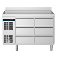 CRIO Line CP - 6x1/3 Drawer Refrigerated Counter, 265lt with Splashback (R290)