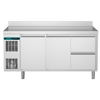 CRIO Line CP - 2 Door and 2 Drawer Refrigerated Counter, 420lt with Splashback (R290)