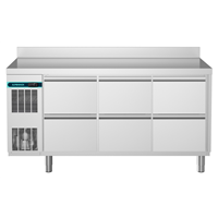 CRIO Line CP - 6 Drawer Refrigerated Counter, 420lt with Splashback (R290)