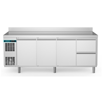 CRIO Line CP - 3 Door and 2 Drawer Refrigerated Counter, 560lt with Splashback (R290)