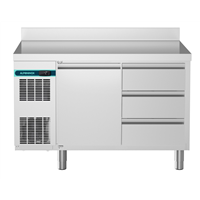 CRIO Line CP - 1 Door & 3x1/3Drawer Refrigerated Counter, 265lt (-2/+10) with Splashback (R290)