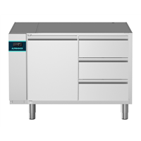 CRIO Line CP - 1 Door & 3x1/3 Drawer Refrigerated Counter, 265lt (-2/+10) - No Top - Remote