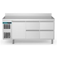 CRIO Line CP - 1 Door & 4 Drawer Refrigerated Counter, 420lt (-2/+10) - Upstand (R290)