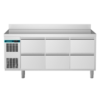 CRIO Line CP - 6 Drawer Refrigerated Counter, 420lt (-2/+10) - Upstand (R290)