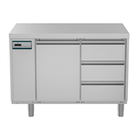 Crio Line HP - Refrigerated Counter - 290lt, 1-Door, 3x1/3 Drawers, Remote