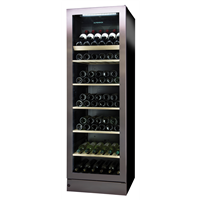 Digital Cabinets - 1 Glass Door Wine Refrigerator, 170 bottles, stainless steel