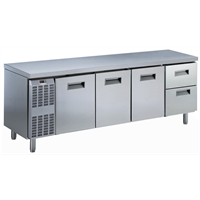 Tavoli refrigerati - SB tavolo refrigerato 3 porte e 2 cassetti - AISI 304