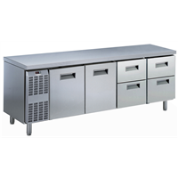 Tavoli refrigerati - SB tavolo refrigerato 2 porte e 4 cassetti - AISI 304