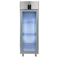 ecostore - Frigo digitale 670 litri, 1 porta vetro, AISI 430, +2+10°C, R290
