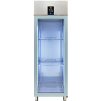 ecostore - Frigo digitale 670 litri, 1 porta vetro, AISI 430 +2+10°C, R290