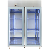 ecostore - Frigo digitale 1430 litri, 2 porte vetro, AISI 304, +2+10°C, R290