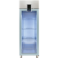 ecostore Premium - Frigo digitale 670 litri, 1 porta vetro, AISI 304, +2+10°C, R290