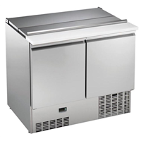 Tavoli refrigerati - Saladette - 250 lt 2 porte con coperchio e tagliere
