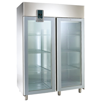 Crio Tech - 2 Glass Door Digital Refrigerator, 1430lt (+2/+10) - Remote
