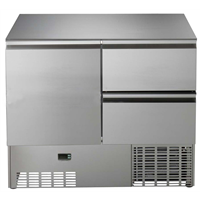 Digital Undercounter - Compact Refrigerated Saladette Table - 250lt, 4 Drawer no worktop
