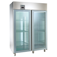 Crio Smart - 2 Glass Door Digital Refrigerator, 1430lt (+2/+10) R290