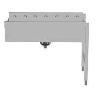 Handling systeem voor afwasmachine - Rollenbaan, diepe bak, korte rollen, 1100 mm