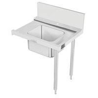Handling systeem voor afwasmachine - Aanvoertafel voor korventransportmachine rechts > links, spoelbak, 900 mm