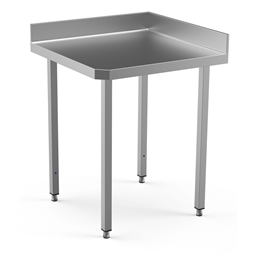 Eco PreparationCorner Work Table with Upstand - disassembled