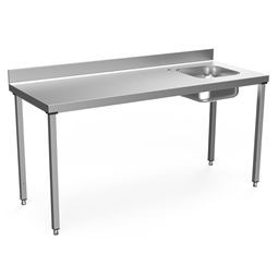 Standard Preparation1800 mm Work Table with Upstand - Right Bowl