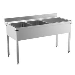 Standard Preparation1800 mm Sink with 2 Bowls & Right Drain