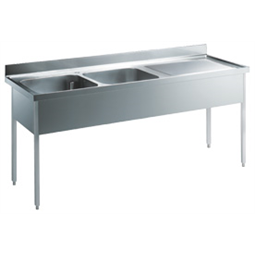 Standard Preparation2100 mm Sink with 2 Bowls & Right Drain