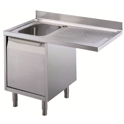 Standard Preparation<br>1200 mm Cupboard Sink for Dishwasher with 1 Bowl & Right Drainer