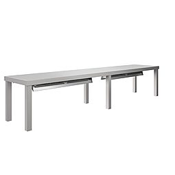 Stainless Steel PreparationOvershelf with one tier, led and ceramic light, 2000 mm