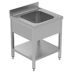 PLUS - Static Preparation700 mm Sink Unit with 1 Bowl and with Lower Shelf