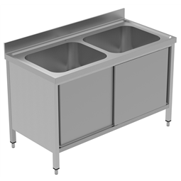 PLUS - Static Preparation1400 mm Sink Cupboard with 2 Bowls