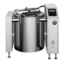 High Productivity CookingPromix Electric Boiling Pan with Stirrer 100lt, 600mm tilting height, with feet