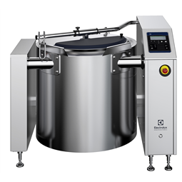 High Productivity CookingPromix Electric Boiling Pan with Stirrer 200lt, 600mm tilting height, with feet