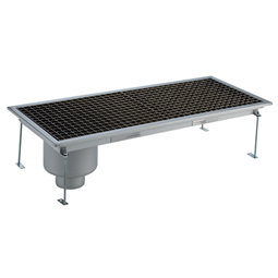 Floor Drains and Collecting TanksFloor Drain with Stainless Steel Grate and Side Drain - Vertical outlet 400x950 mm