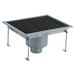 Floor Drains and Collecting TanksFloor Drain with Stainless Steel Grate and Central Drain - Vertical outlet 400x500 mm