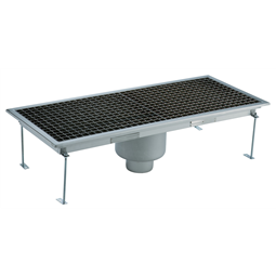 Floor Drains and Collecting TanksFloor Drain with Stainless Steel Grate and Central Drain - Vertical outlet 400x950 mm