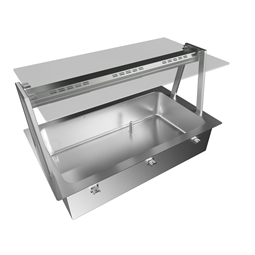 Drop-InDrop-in bain-marie, with one well (3 GN container capacity) and A overshelf