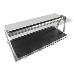 Drop-InDrop-in tempered glass top (4 GN container capacity) with A overshelf