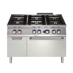 Modular Cooking Range Line700XP 6-Burner Gas Range on Gas Oven with Cupboard